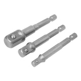 DEKTON 3PC 1/4", 3/8" & 1/2" Socket Adaptor Set