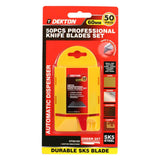 DEKTON 50PC SK5 Utility Blade with Auto Dispenser