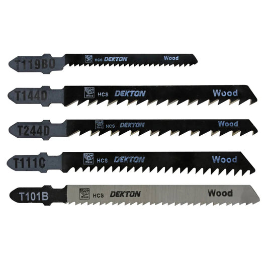 DEKTON 5PC Jigsaw Blade T Type Set