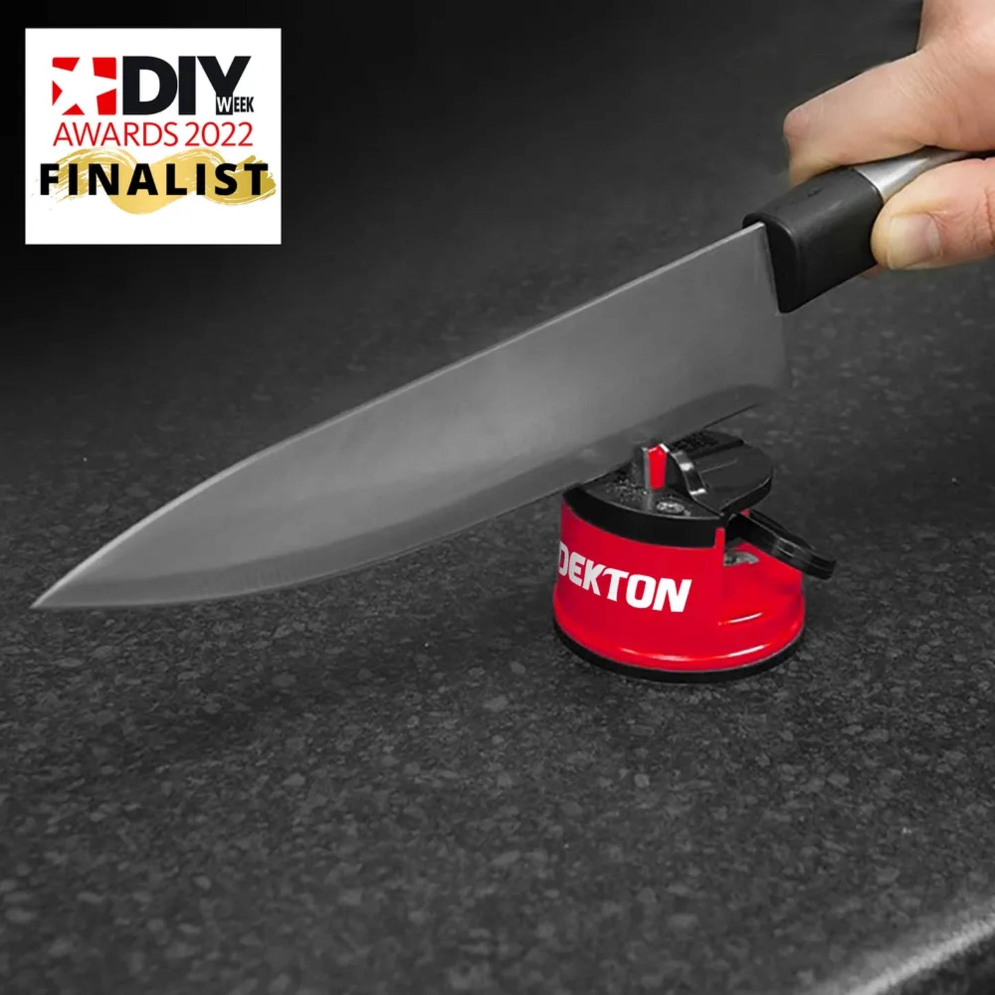 DEKTON Knife Sharpener with Suction Cup Base