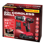 DEKTON 16PC 20V Cordless Drill