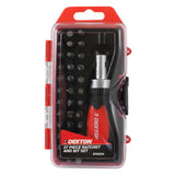DEKTON 37PC Stubby Ratchet Screwdriver and Bit Set
