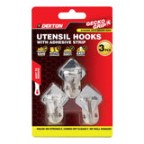 DEKTON Gecko Grip 3PC Utensil Hooks - Chrome