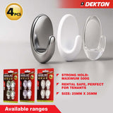 DEKTON Gecko Grip 4PC Hook Set - White