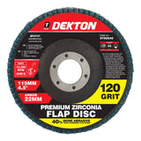 DEKTON Premium Zirconia Flap Disc - 120 Grit