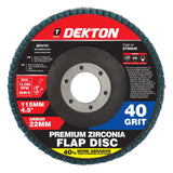 DEKTON Premium Zirconia Flap Disc - 40 Grit