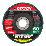 DEKTON Premium Zirconia Flap Disc - 60 Grit