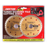 DEKTON 2PC 115mm Diamond Turbo Disc Set