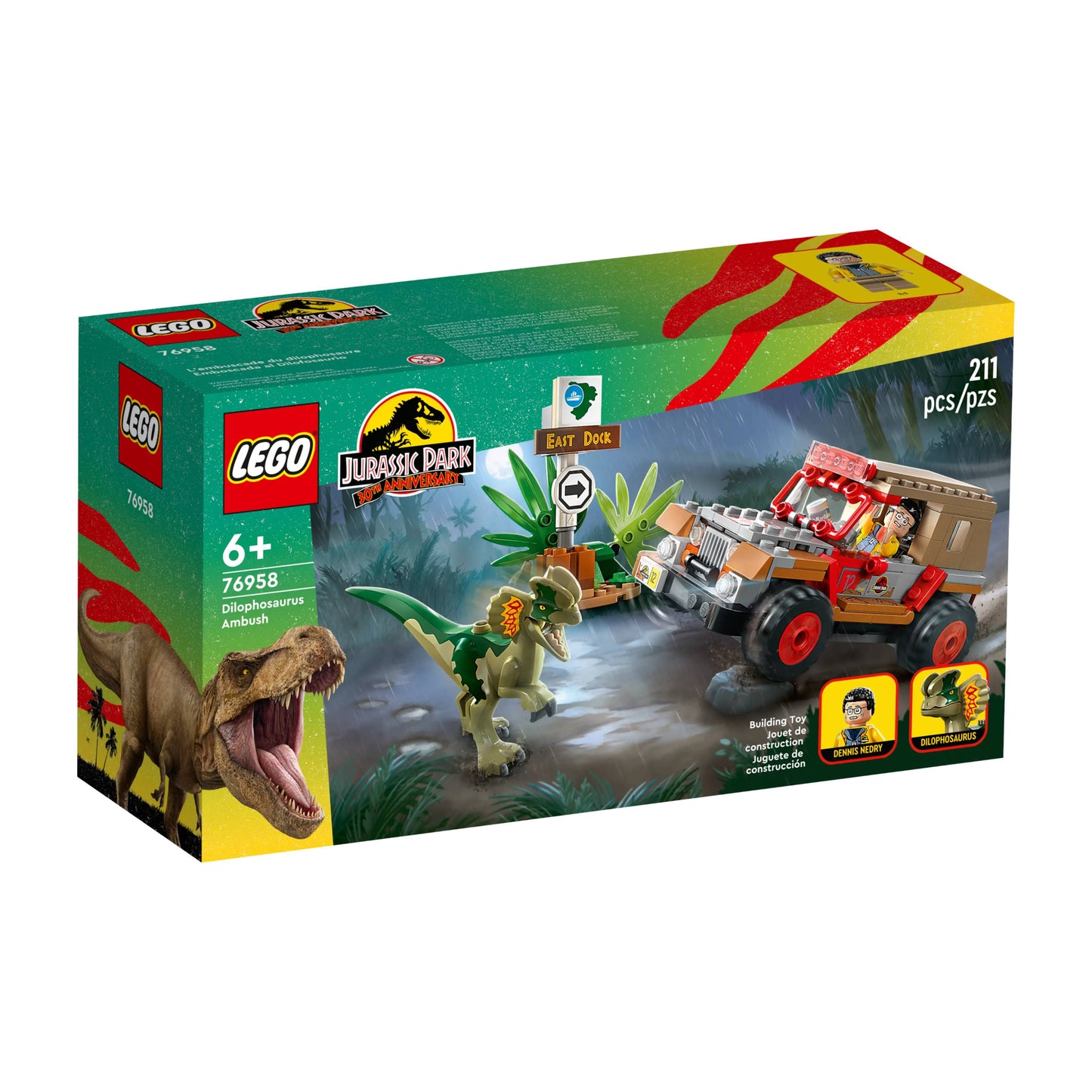 LEGO 76958 Jurassic World Dilophosaurus Ambush