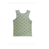 GreenTreat SuperSoft Bamboo Boys Vest - 4 Pack Dinosaur Print