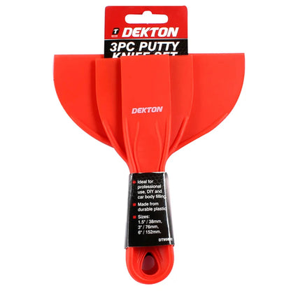 DEKTON 3PC Plastic Putty Knife Set