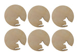 Wooden Dog Cutout Cup Coasters