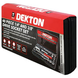 DEKTON 40 Piece 1/4" and 3/8" Drive Socket Set