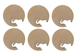 Wooden Elephant Cutout Cup Coasters