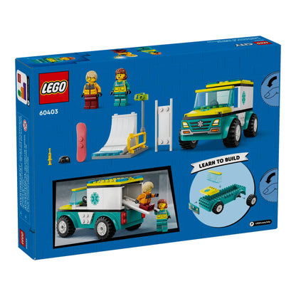 LEGO 60403 City Emergency Ambulance and Snowboarder