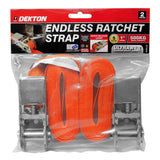 DEKTON 2PC 25mm X 5m Endless Ratchet Strap Set