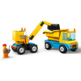 LEGO 60391 City Construction Trucks and Wrecking Ball Crane