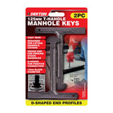 Dekton 2-Piece T-Handle Manhole Key Set