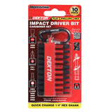 Dekton 10 Piece Pro Power Bit Set with Clip