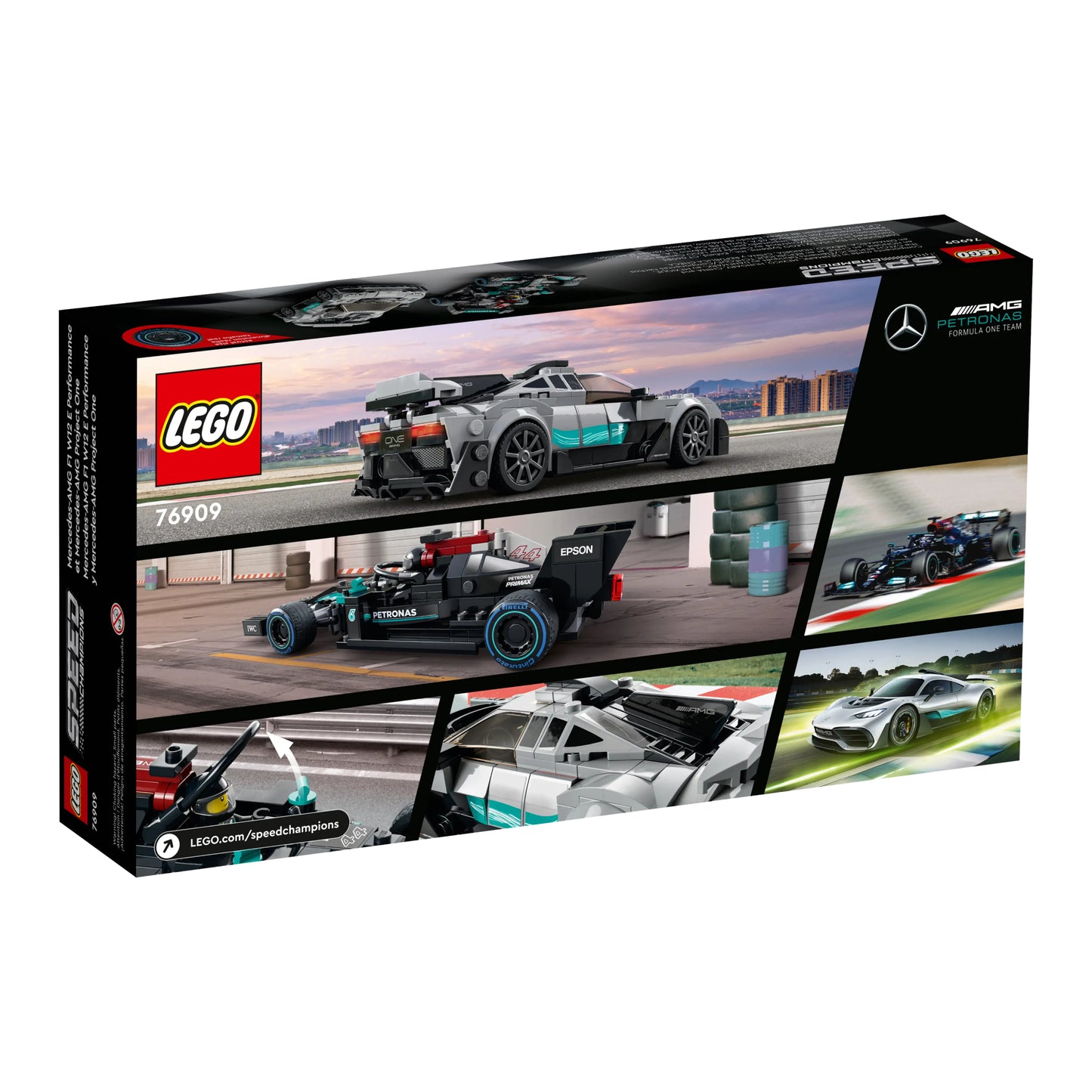 LEGO 76909 Speed Champions Mercedes-AMG F1 W12 E Performance & Mercedes-AMG Project One