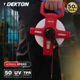 DEKTON 50m Fibreglass Surveyor Tape with Handle