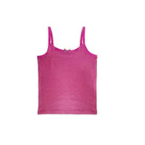 GreenTreat SuperSoft Bamboo Girls Vest - 4 Pack Pink and White 3-4 years