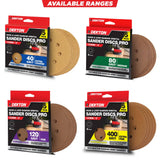 DEKTON 5PC Hook & Loop Random Orbital Sander Discs Pro - 40 Grit
