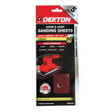 DEKTON 5PC Hook and Loop Sanding Sheets 93mm x 230mm - Coarse 60 Grit