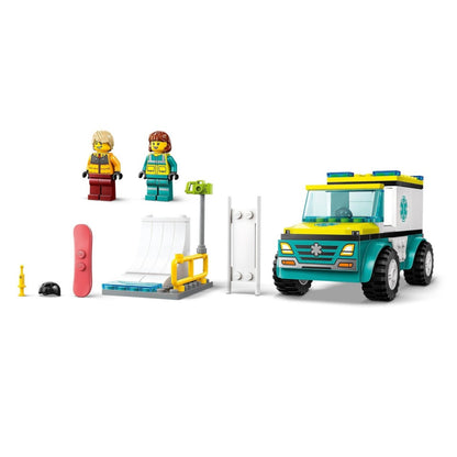 LEGO 60403 City Emergency Ambulance and Snowboarder