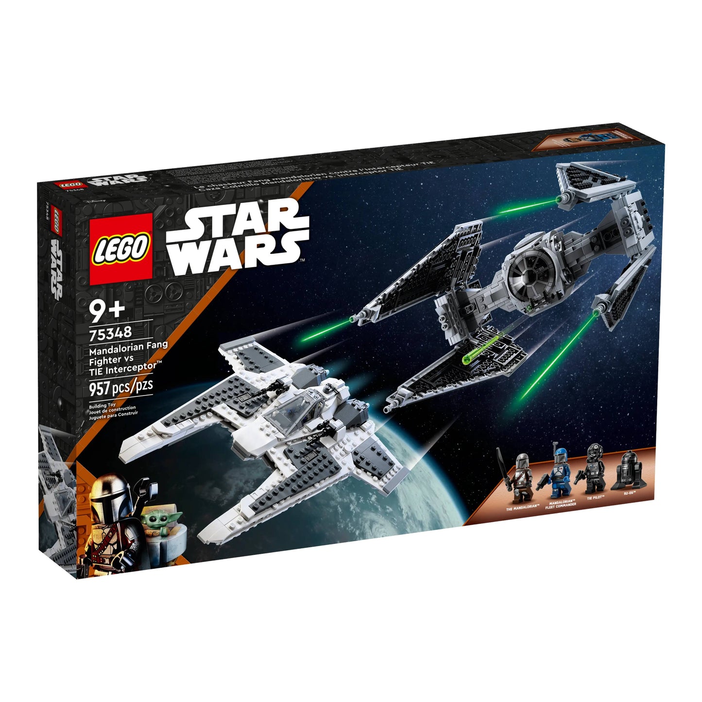 LEGO 75348 Star Wars Mandalorian Fang Fighter vs. TIE Interceptor