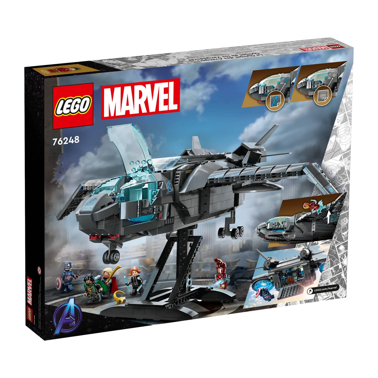 LEGO 76248 Marvel The Avengers Quinjet Damaged Box