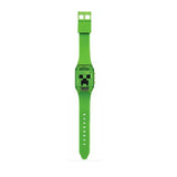 Mojang Minecraft Kid's Green Silicone Strap Watch