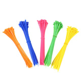 DEKTON 250PC 3.6mm x 200mm Hi Vis Multicolour Cable Tie Set