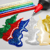 DEKTON 12PC 7mm x 150mm Glitter Glue Sticks