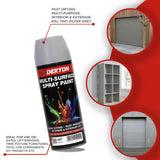DEKTON 400ml Spray Paint Silver Grey