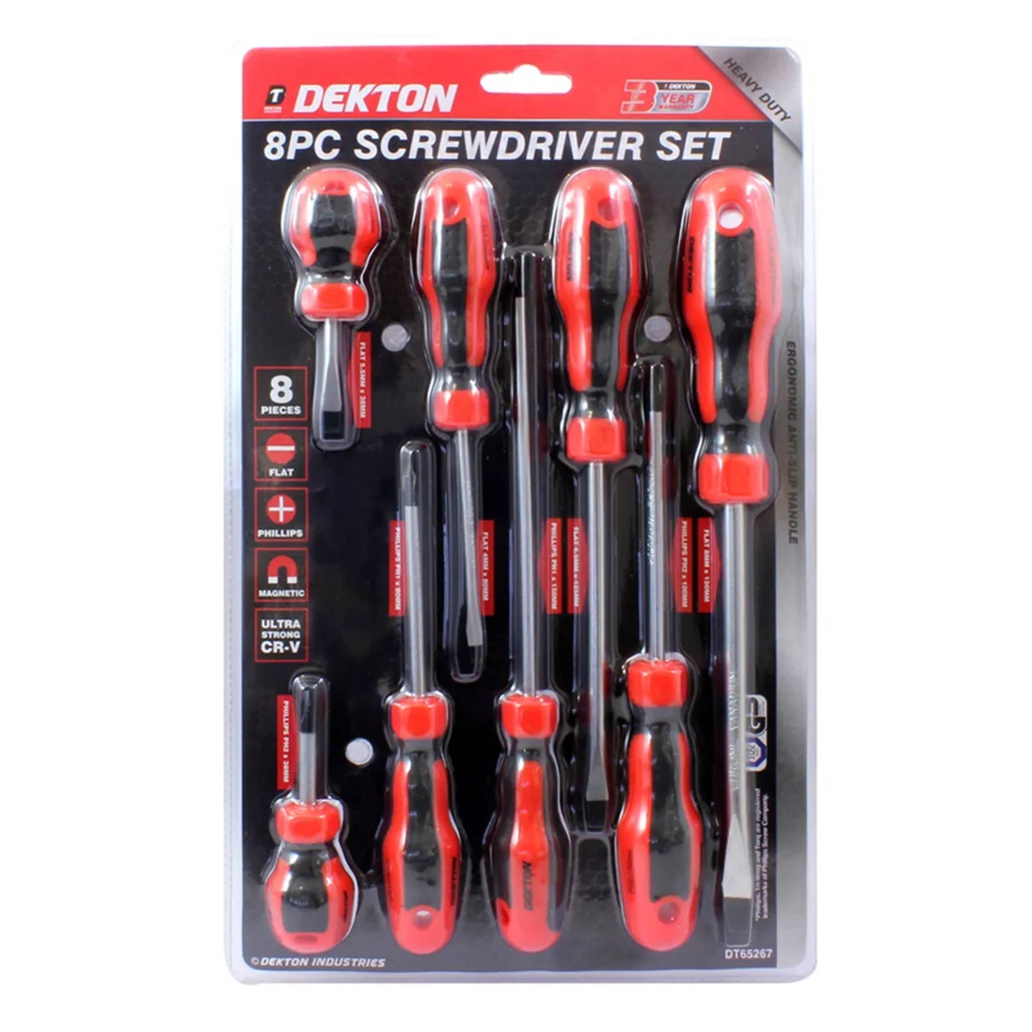 DEKTON 8PC Screwdriver Set