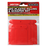 DEKTON 4PC Plastic Scraper Set