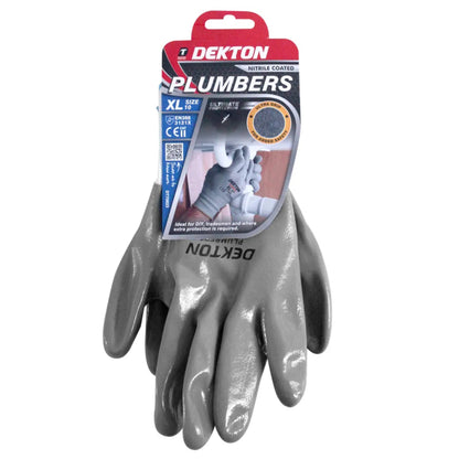 DEKTON Size 10/XL Plumbers Nitrile Coated Gloves