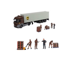 Mini GT UPS Driver and Workers Figurine 1:64 Model