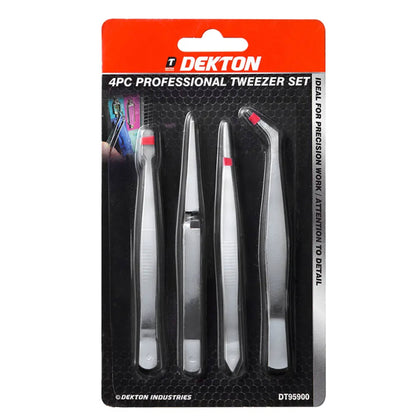 DEKTON 4PC Tweezers Set