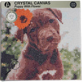 Art Studio Crystal Canvas Puppy with Flower