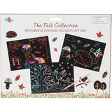 The Fall Collection Woodland Animals Scratch Art Set