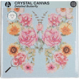 Art Studio Crystal Canvas Detailed Flower Butterfly