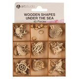 Art Studio 45 Piece Wooden Under The Sea Shapes