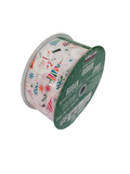 Kirkland 45.7m Wire Edged Ribbon – Snowman Themed