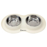 All Pets Solutions Double Bowl Pet Feeder White - XL