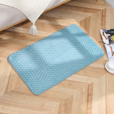 Bathroom Foam Mat - Honeycomb Emboss Coral Fleece