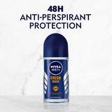 NIVEA MEN Fresh Musk Anti-perspirant Roll-On Deodorant, 50ml