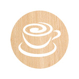 Wooden Coffee Cup Swirl Coasters