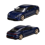 Mini GT Porsche Taycan Turbo S Gentian Blue Meta 1:64 Model